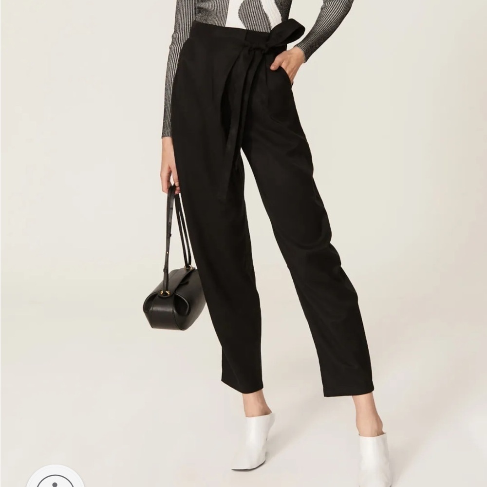 NONchalent Black Piper Pants Barrel Leg XS